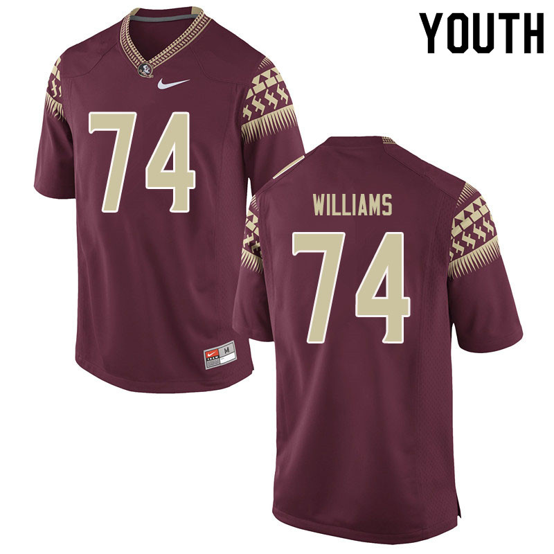 Youth #74 Jay Williams Florida State Seminoles College Football Jerseys Sale-Garent